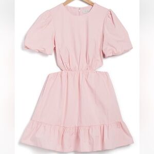 Wayf Pink Cut Out Ruffled Dress- Size Large NWOT